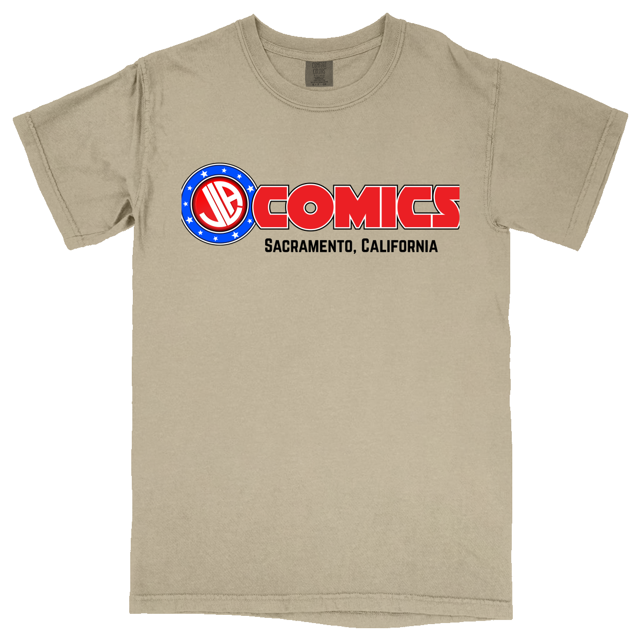 Comfort Colors Soft Heavyweight Tee - Sand - front***Sand|||Comfort Colors Soft Heavyweight Tee
