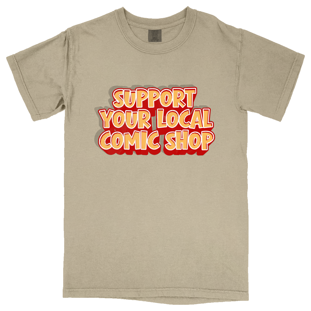 Comfort Colors Soft Heavyweight Tee - Sand - front***Sand|||Comfort Colors Soft Heavyweight Tee