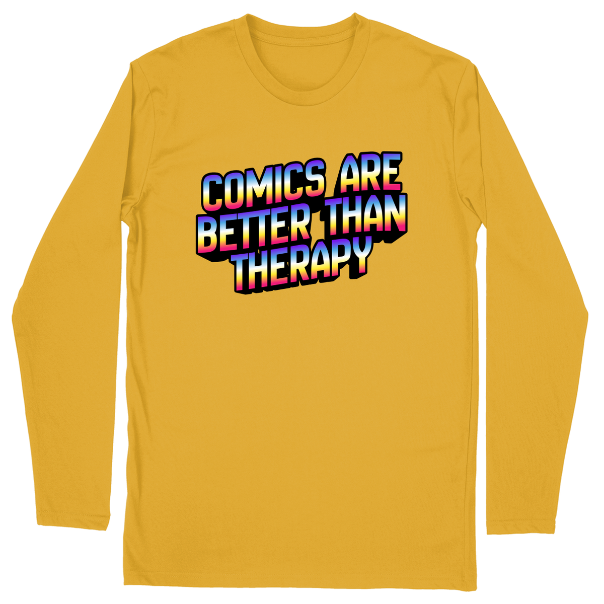 Long Sleeve Unisex T-shirt - Athletic Gold - front