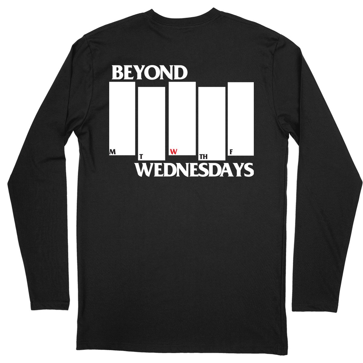 Long Sleeve Unisex T-shirt - Black - back***Black|||Long Sleeve Unisex T-shirt