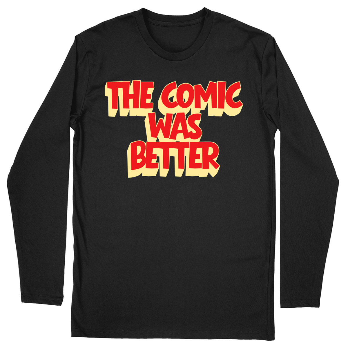 Long Sleeve Unisex T-shirt - Black - front