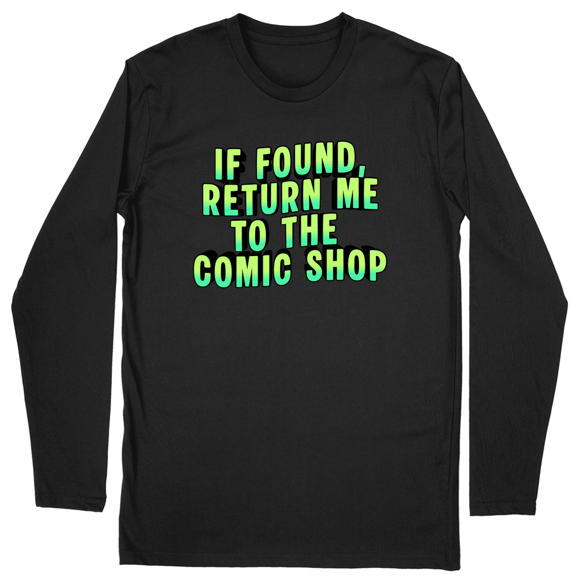 Long Sleeve Unisex T-shirt - Black - front***Black|||Long Sleeve Unisex T-shirt