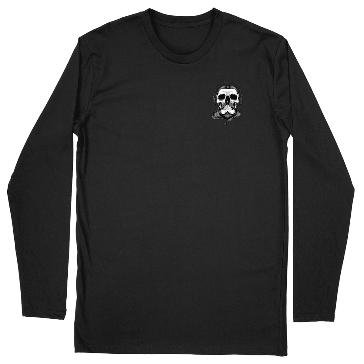 Long Sleeve Unisex T-shirt - Black - front***Black|||Long Sleeve Unisex T-shirt