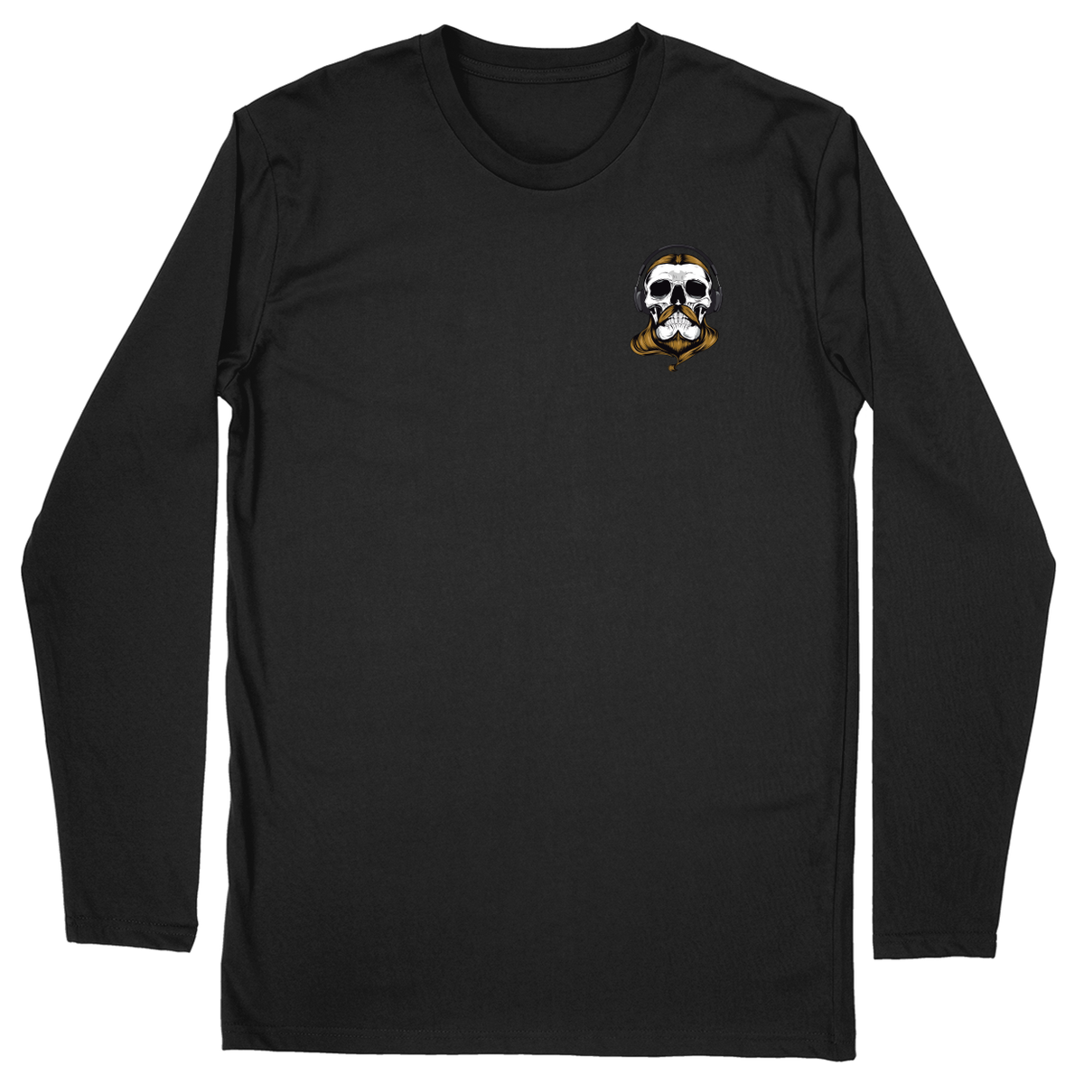 Long Sleeve Unisex T-shirt - Black - front***Black|||Long Sleeve Unisex T-shirt