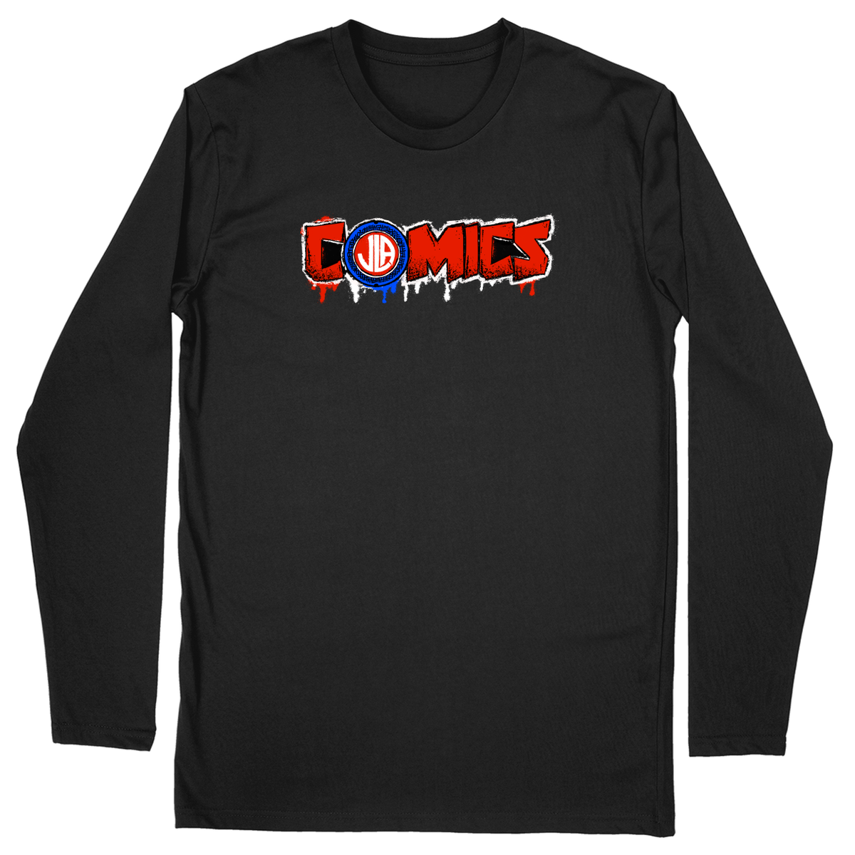Long Sleeve Unisex T-shirt - Black - front***Black|||Long Sleeve Unisex T-shirt