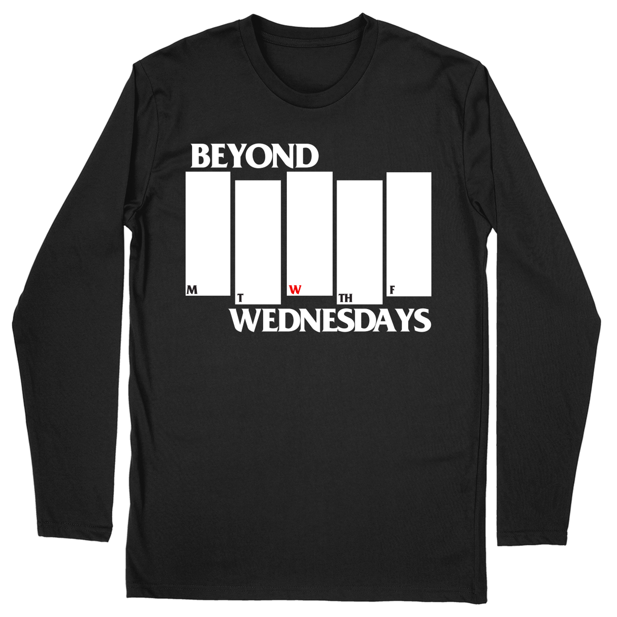 Long Sleeve Unisex T-shirt - Black - front