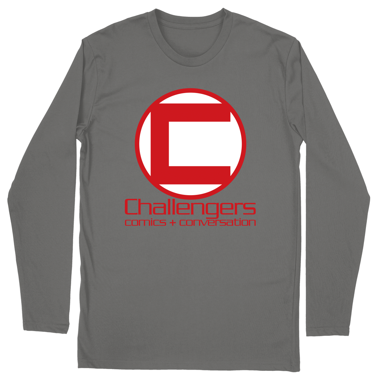 Long Sleeve Unisex T-shirt - Charcoal - front***Charcoal|||Long Sleeve Unisex T-shirt