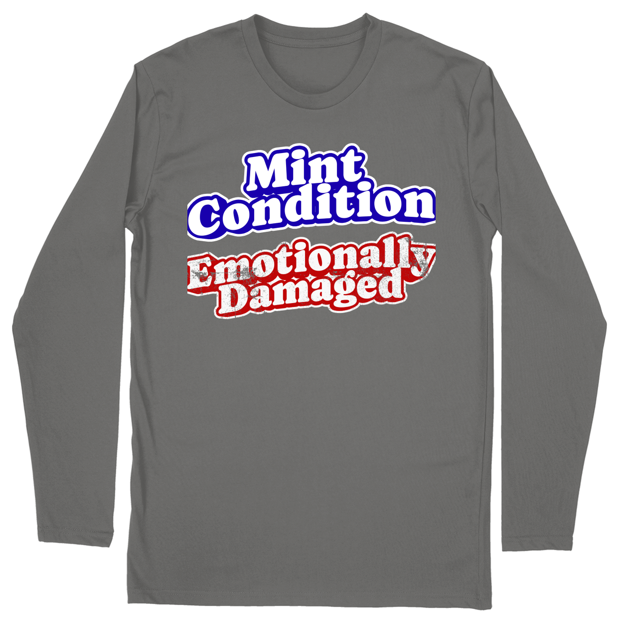 Long Sleeve Unisex T-shirt - Charcoal - front