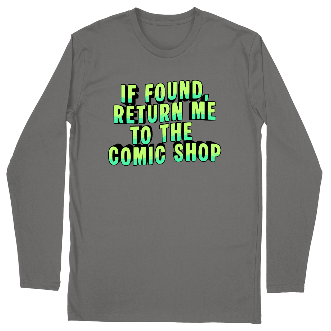 Long Sleeve Unisex T-shirt - Charcoal - front***Charcoal|||Long Sleeve Unisex T-shirt