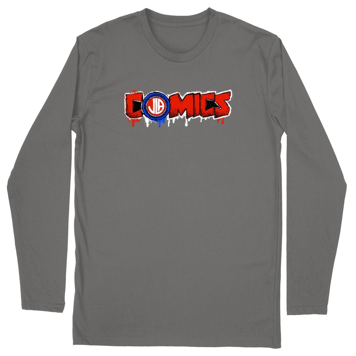 Long Sleeve Unisex T-shirt - Charcoal - front***Charcoal|||Long Sleeve Unisex T-shirt