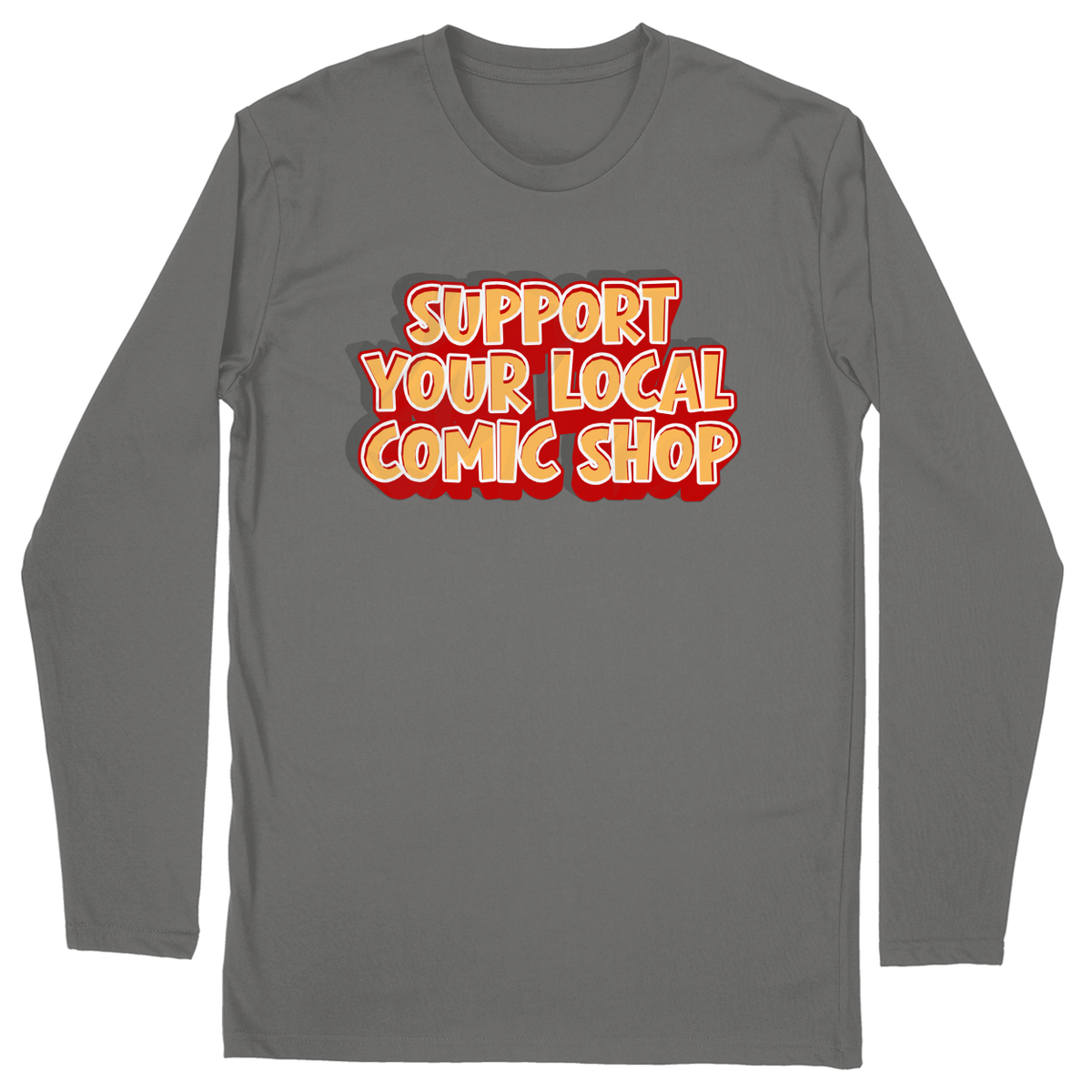 Long Sleeve Unisex T-shirt - Charcoal - front***Charcoal|||Long Sleeve Unisex T-shirt