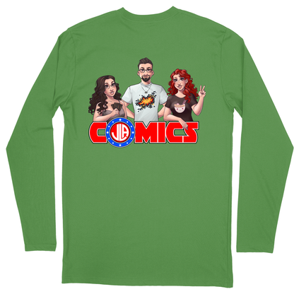 Long Sleeve Unisex T-shirt - Green - back