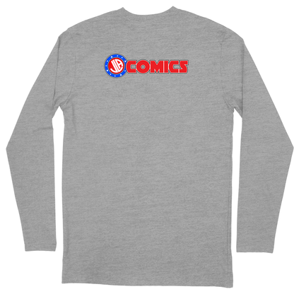 Long Sleeve Unisex T-shirt - Heather Grey - back