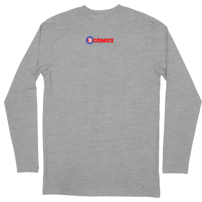 Long Sleeve Unisex T-shirt - Heather Grey - back
