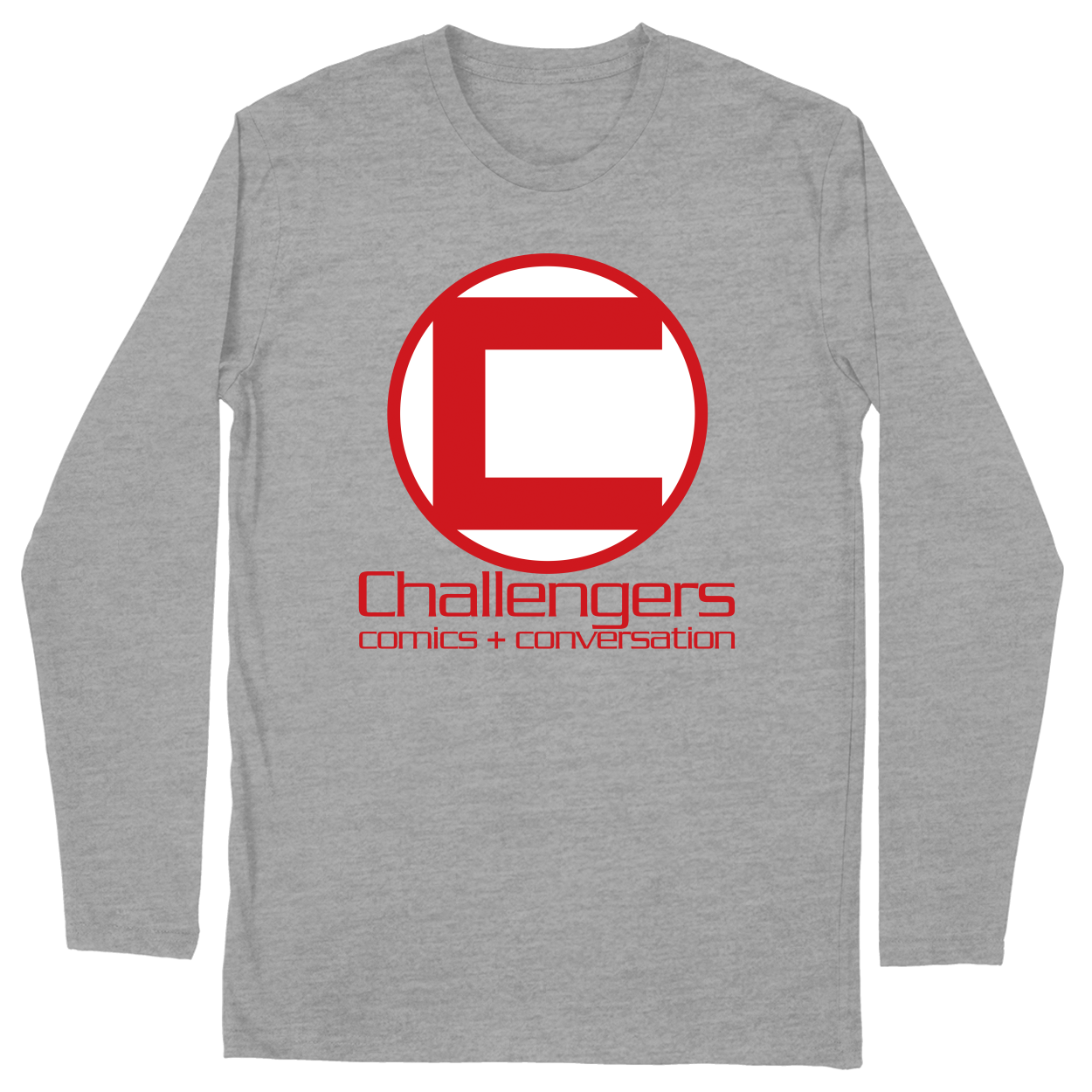 Long Sleeve Unisex T-shirt - Heather Grey - front***Heather Grey|||Long Sleeve Unisex T-shirt