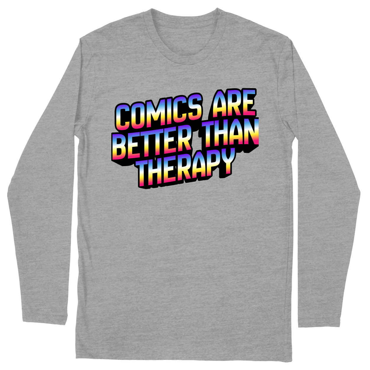 Long Sleeve Unisex T-shirt - Heather Grey - front***Heather Grey|||Long Sleeve Unisex T-shirt