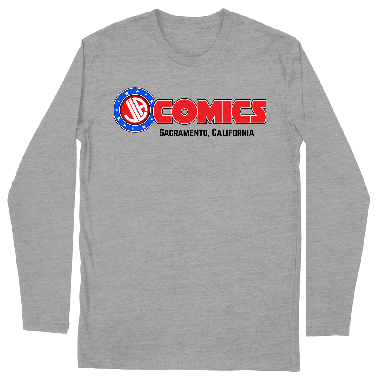 Long Sleeve Unisex T-shirt - Heather Grey - front