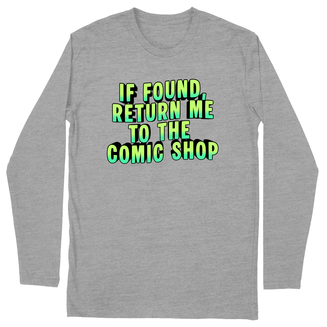 Long Sleeve Unisex T-shirt - Heather Grey - front