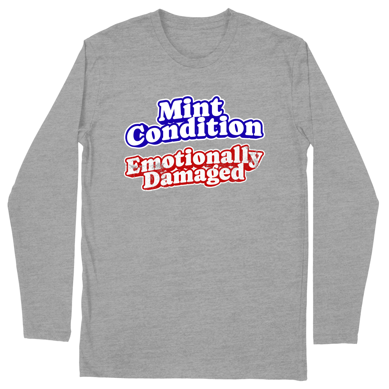 Long Sleeve Unisex T-shirt - Heather Grey - front***Heather Grey|||Long Sleeve Unisex T-shirt