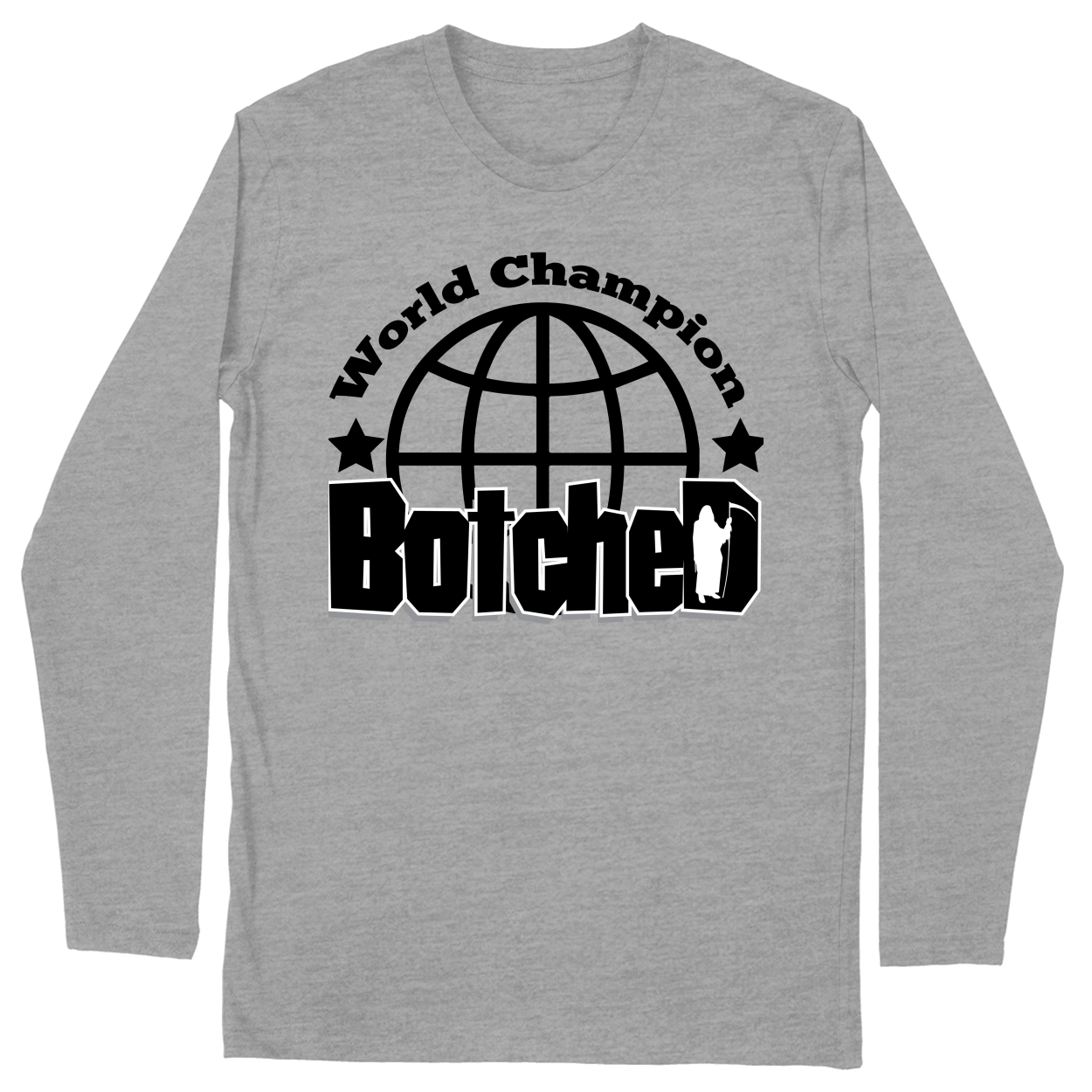 Long Sleeve Unisex T-shirt - Heather Grey - front***Heather Grey|||Long Sleeve Unisex T-shirt