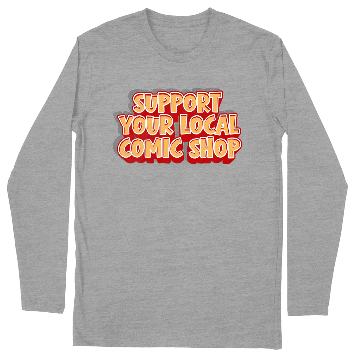 Long Sleeve Unisex T-shirt - Heather Grey - front