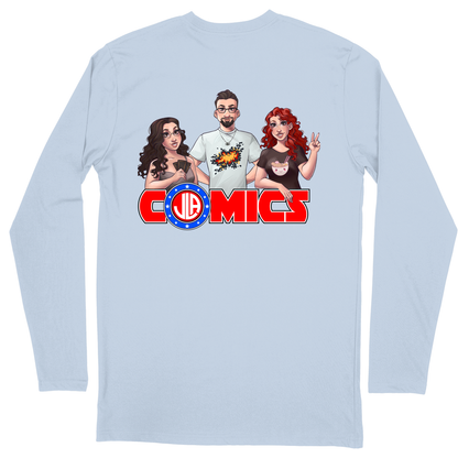 Long Sleeve Unisex T-shirt - Light Blue - back