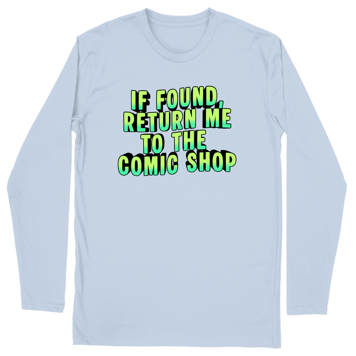Long Sleeve Unisex T-shirt - Light Blue - front