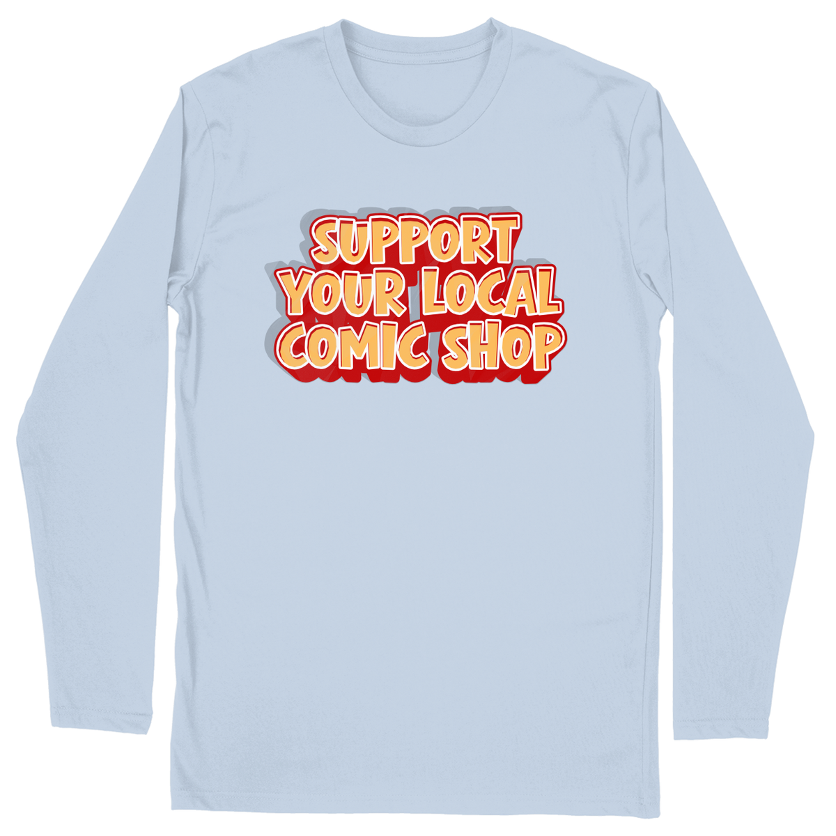 Long Sleeve Unisex T-shirt - Light Blue - front***Light Blue|||Long Sleeve Unisex T-shirt