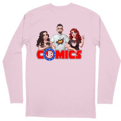 Long Sleeve Unisex T-shirt - Light Pink - back