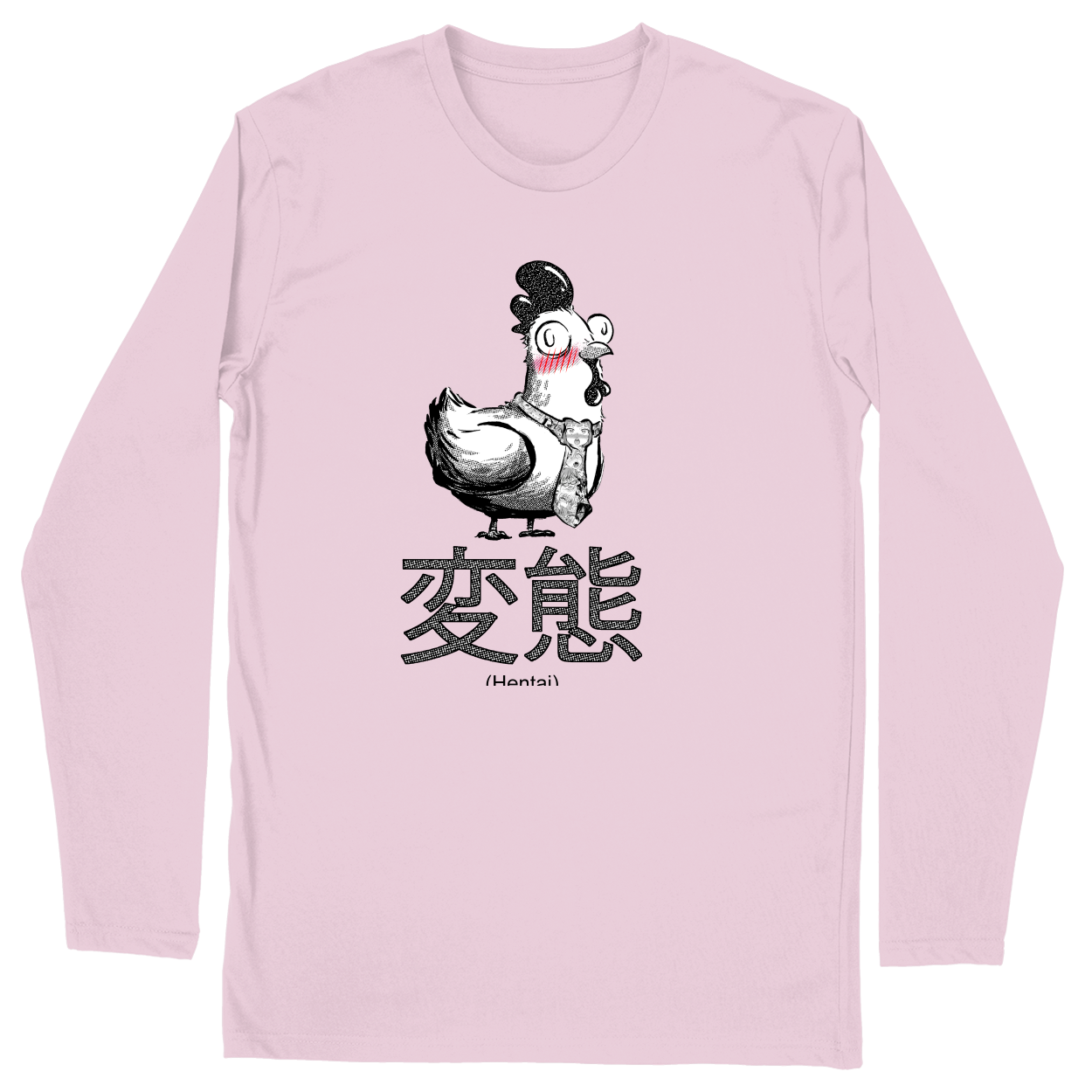 Long Sleeve Unisex T-shirt - Light Pink - front