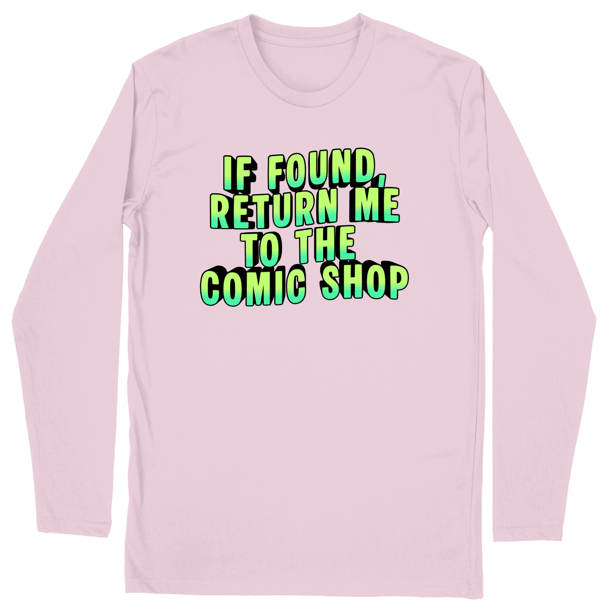 Long Sleeve Unisex T-shirt - Light Pink - front