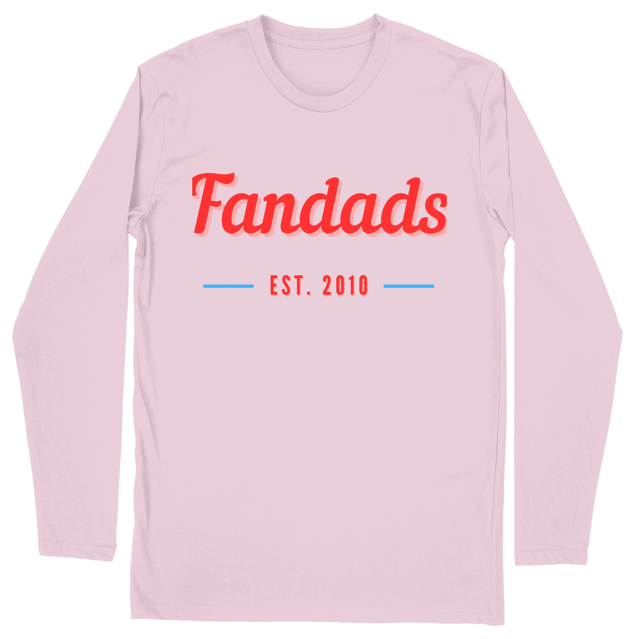 Long Sleeve Unisex T-shirt - Light Pink - front***Light Pink|||Long Sleeve Unisex T-shirt