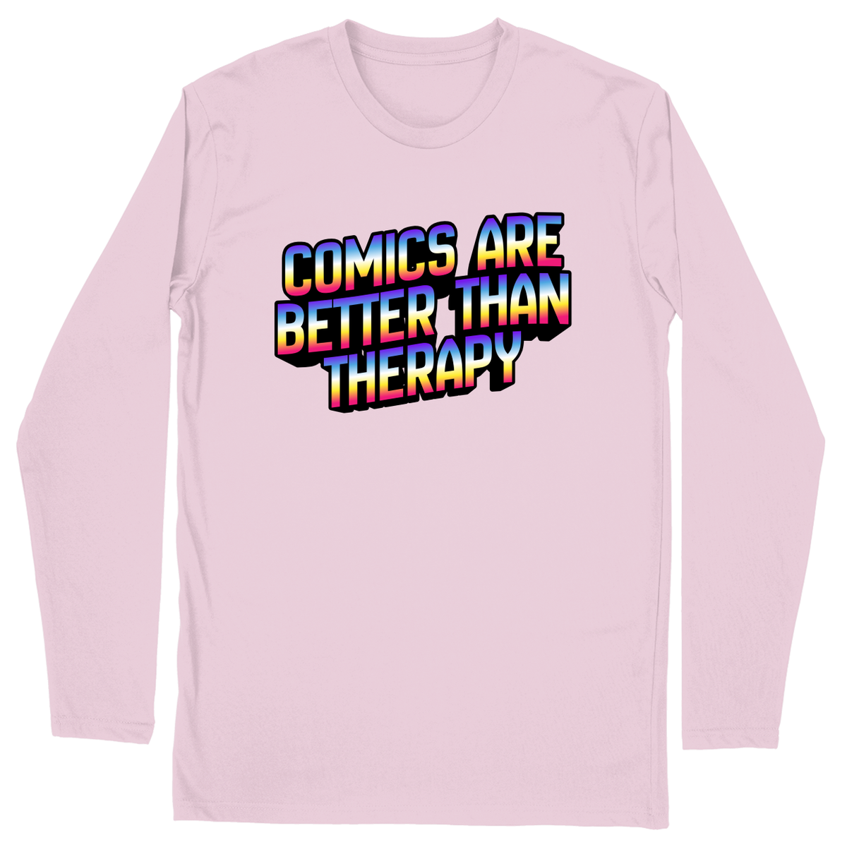 Long Sleeve Unisex T-shirt - Light Pink - front