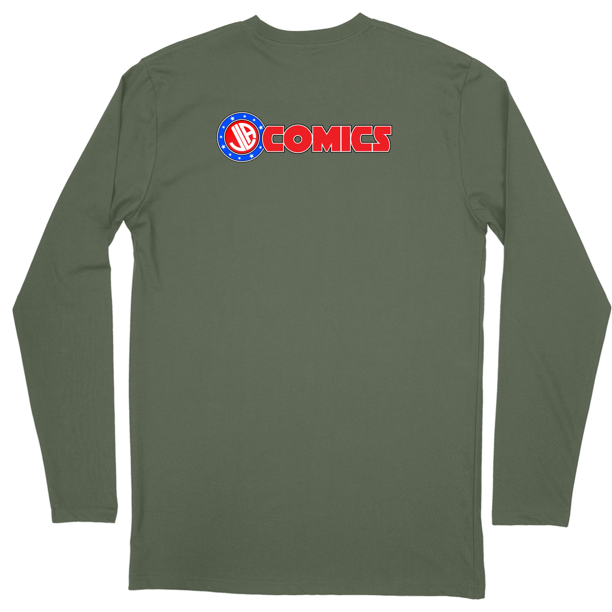 Long Sleeve Unisex T-shirt - Military Green - back