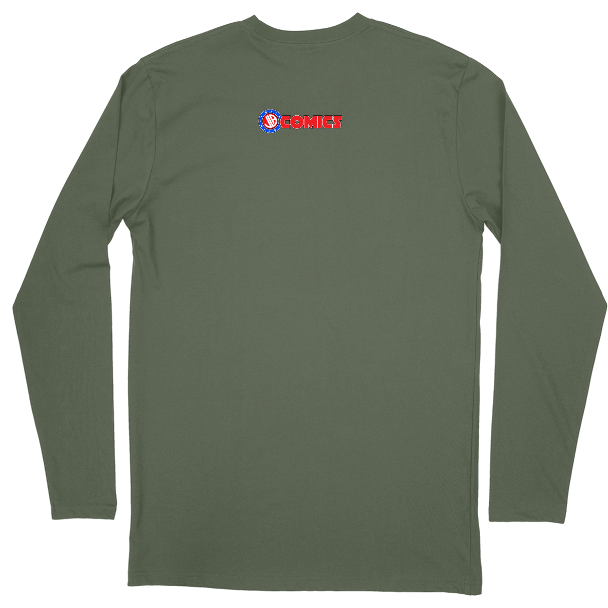 Long Sleeve Unisex T-shirt - Military Green - back