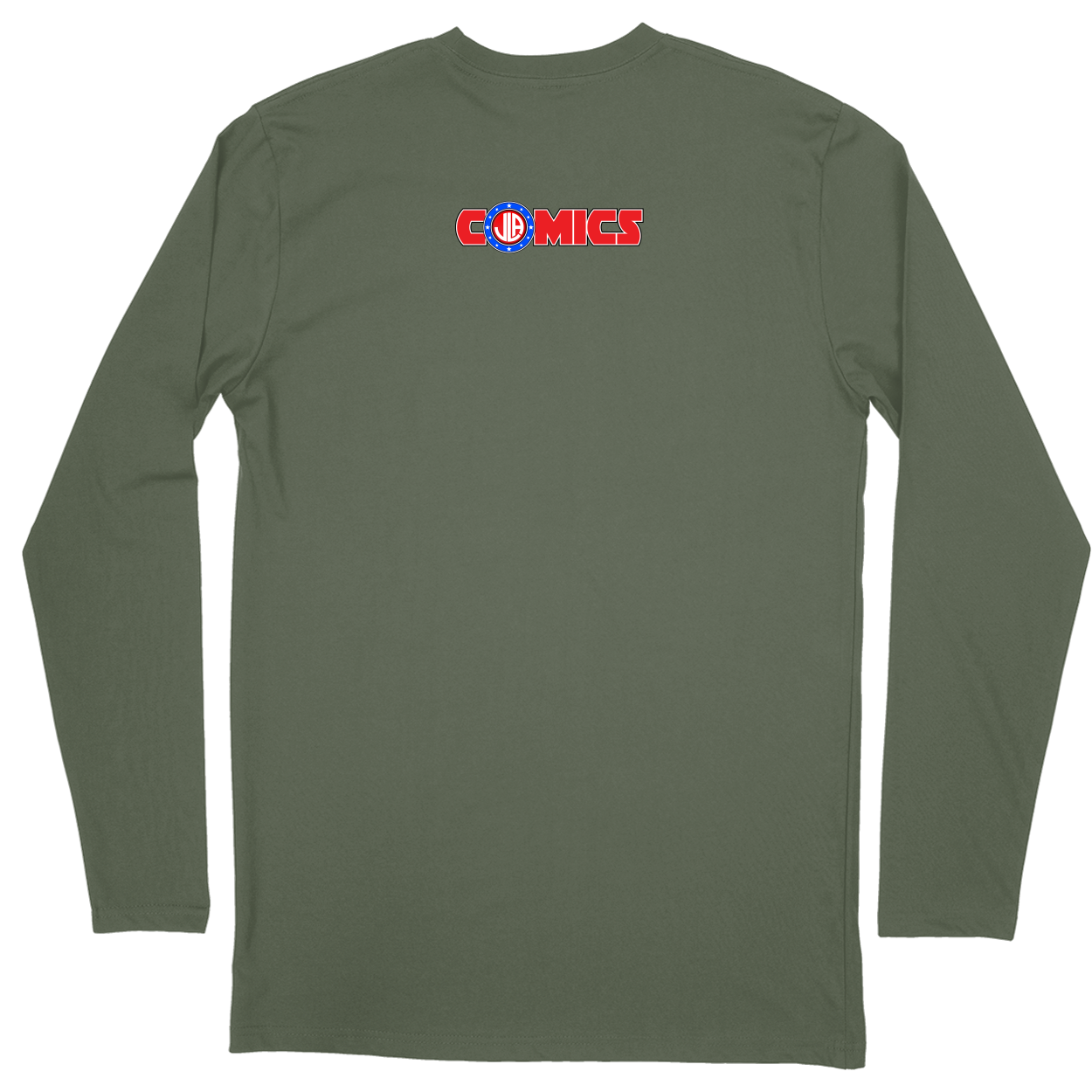 Long Sleeve Unisex T-shirt - Military Green - back***Military Green|||Long Sleeve Unisex T-shirt