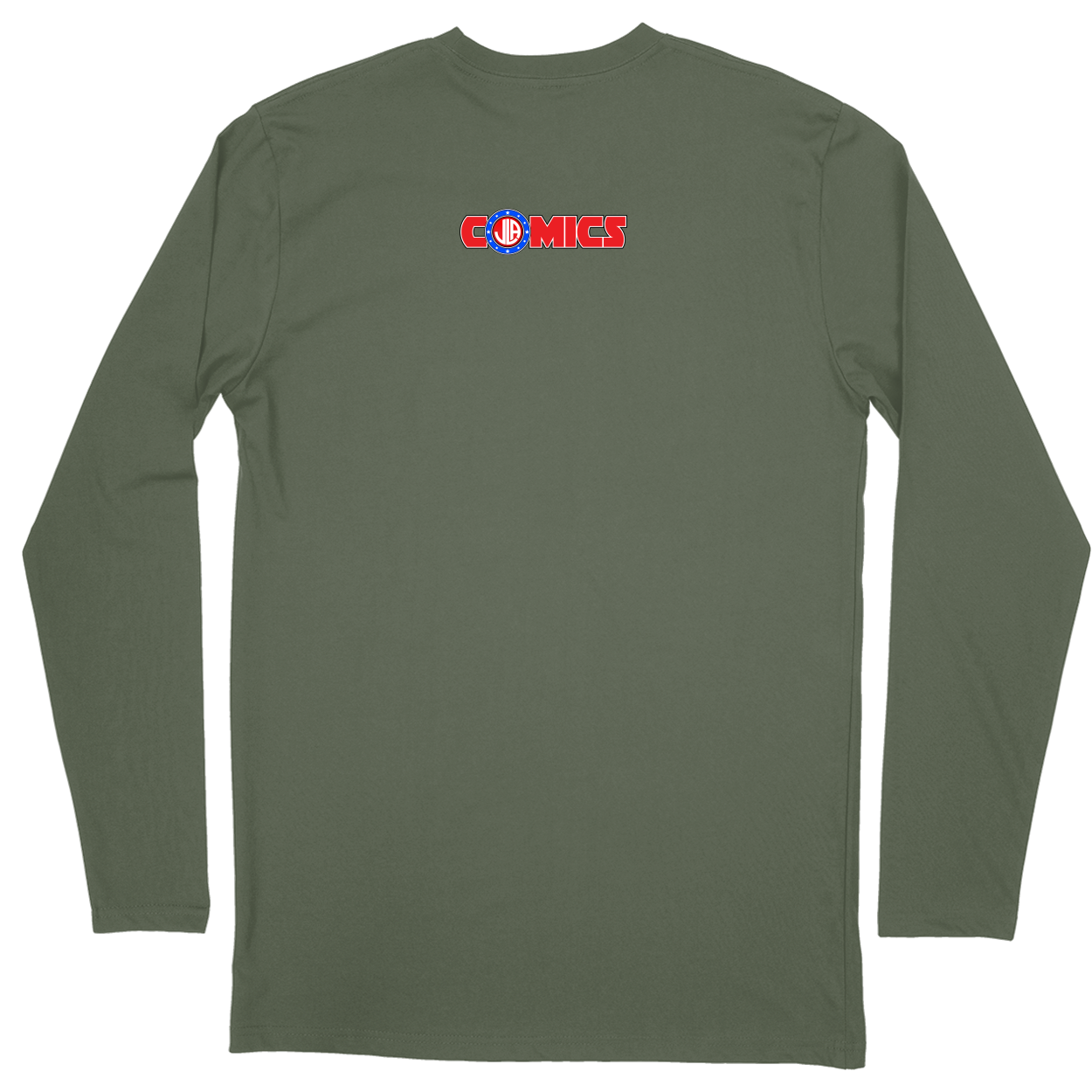 Long Sleeve Unisex T-shirt - Military Green - back