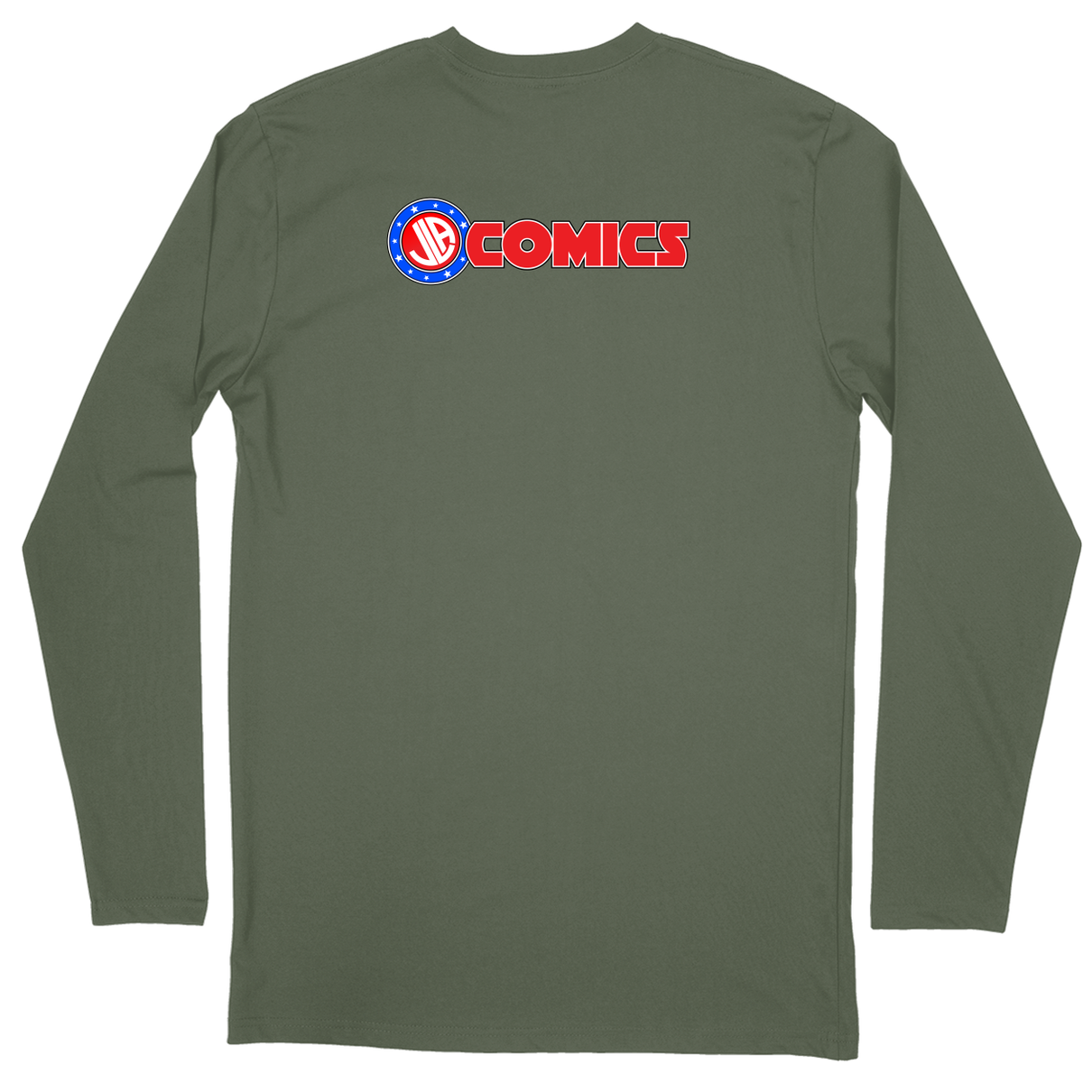 Long Sleeve Unisex T-shirt - Military Green - back