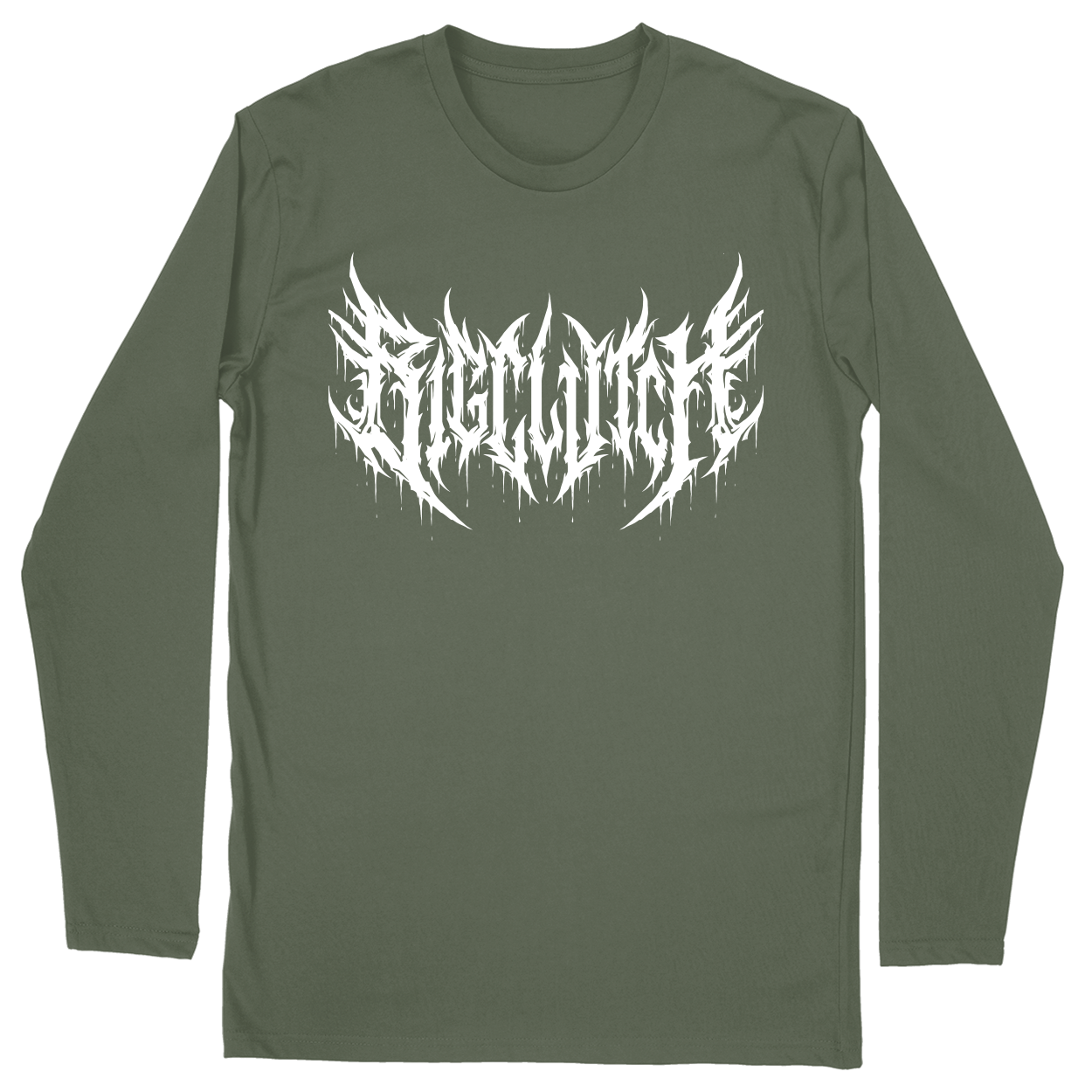 Long Sleeve Unisex T-shirt - Military Green - front