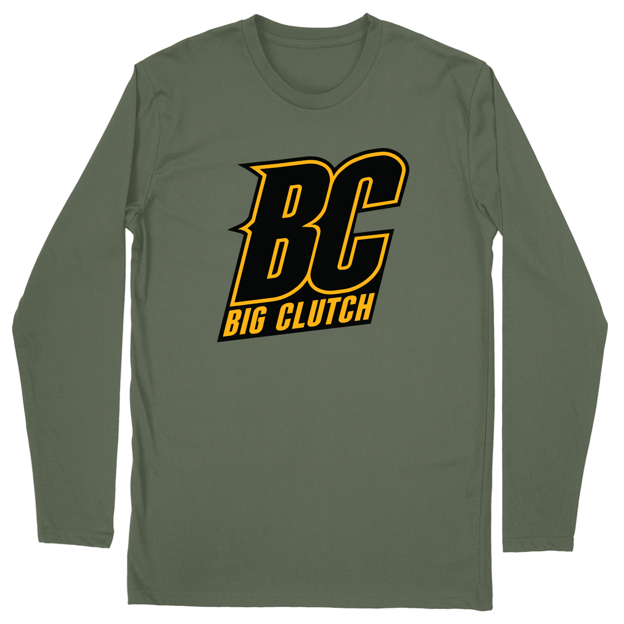 Long Sleeve Unisex T-shirt - Military Green - front***Military Green|||Long Sleeve Unisex T-shirt