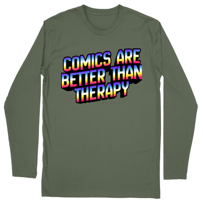 Long Sleeve Unisex T-shirt - Military Green - front