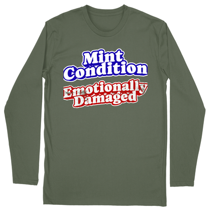 Long Sleeve Unisex T-shirt - Military Green - front