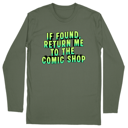 Long Sleeve Unisex T-shirt - Military Green - front