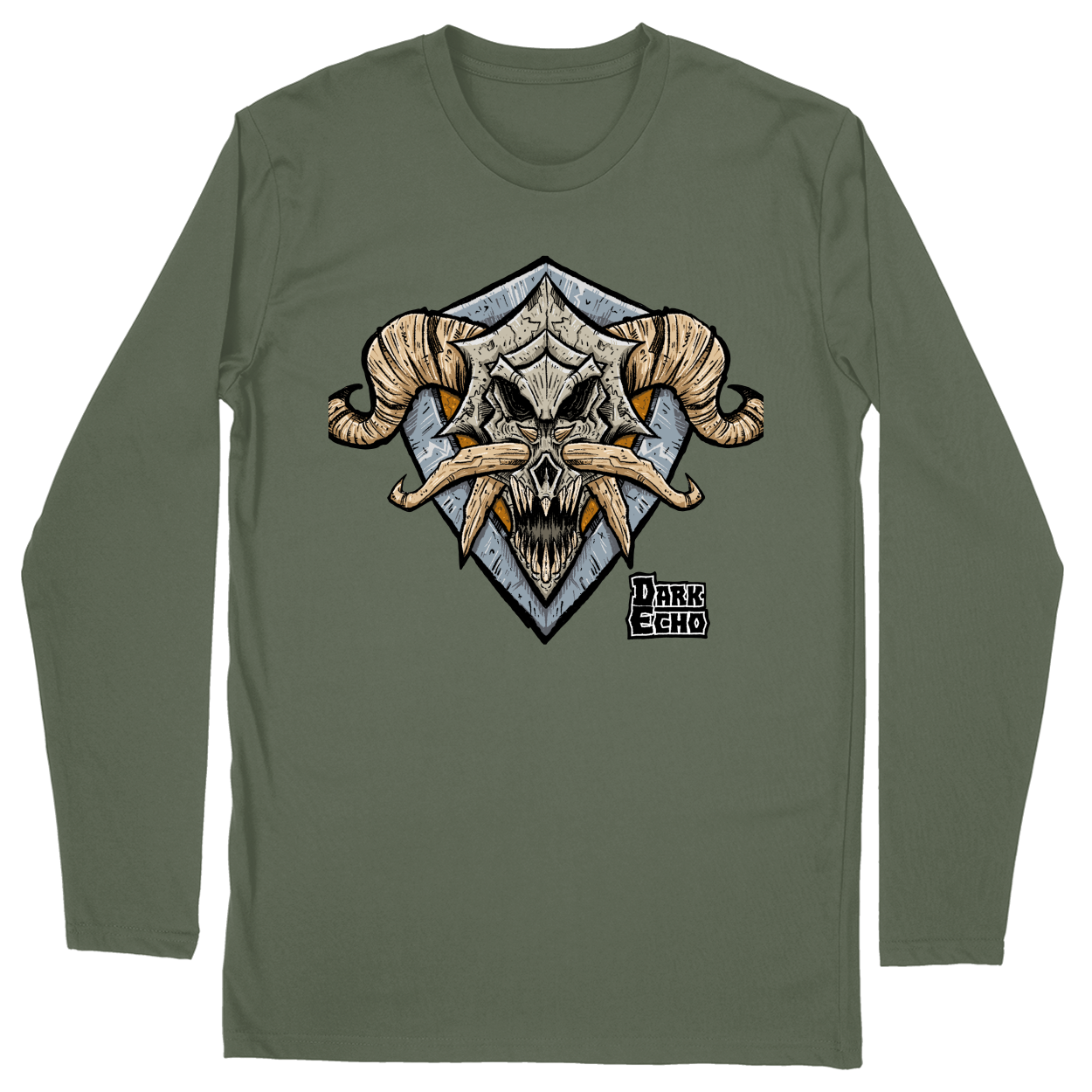 Long Sleeve Unisex T-shirt - Military Green - front