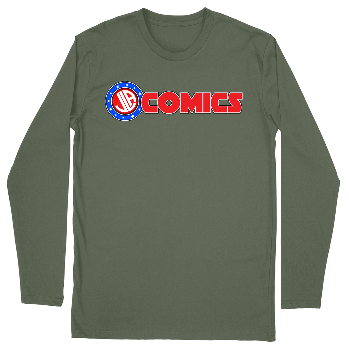 Long Sleeve Unisex T-shirt - Military Green - front