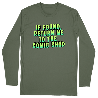 Long Sleeve Unisex T-shirt - Military Green - front