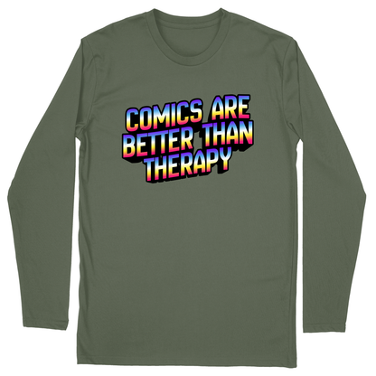 Long Sleeve Unisex T-shirt - Military Green - front