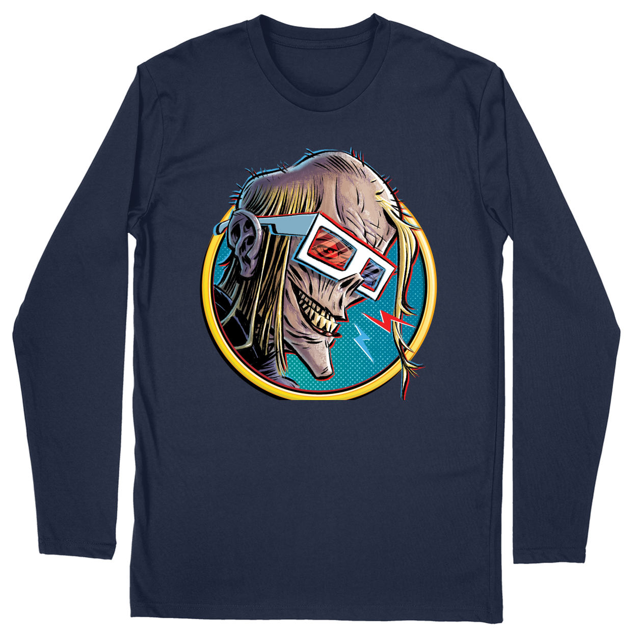 Long Sleeve Unisex T-shirt - Navy - front***Navy|||Long Sleeve Unisex T-shirt