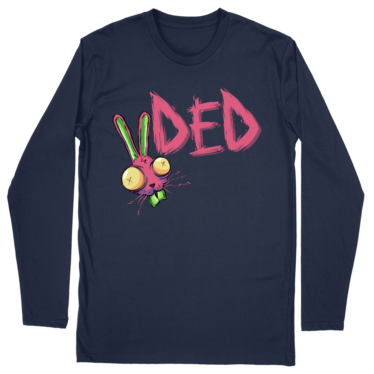 Long Sleeve Unisex T-shirt - Navy - front***Navy|||Long Sleeve Unisex T-shirt