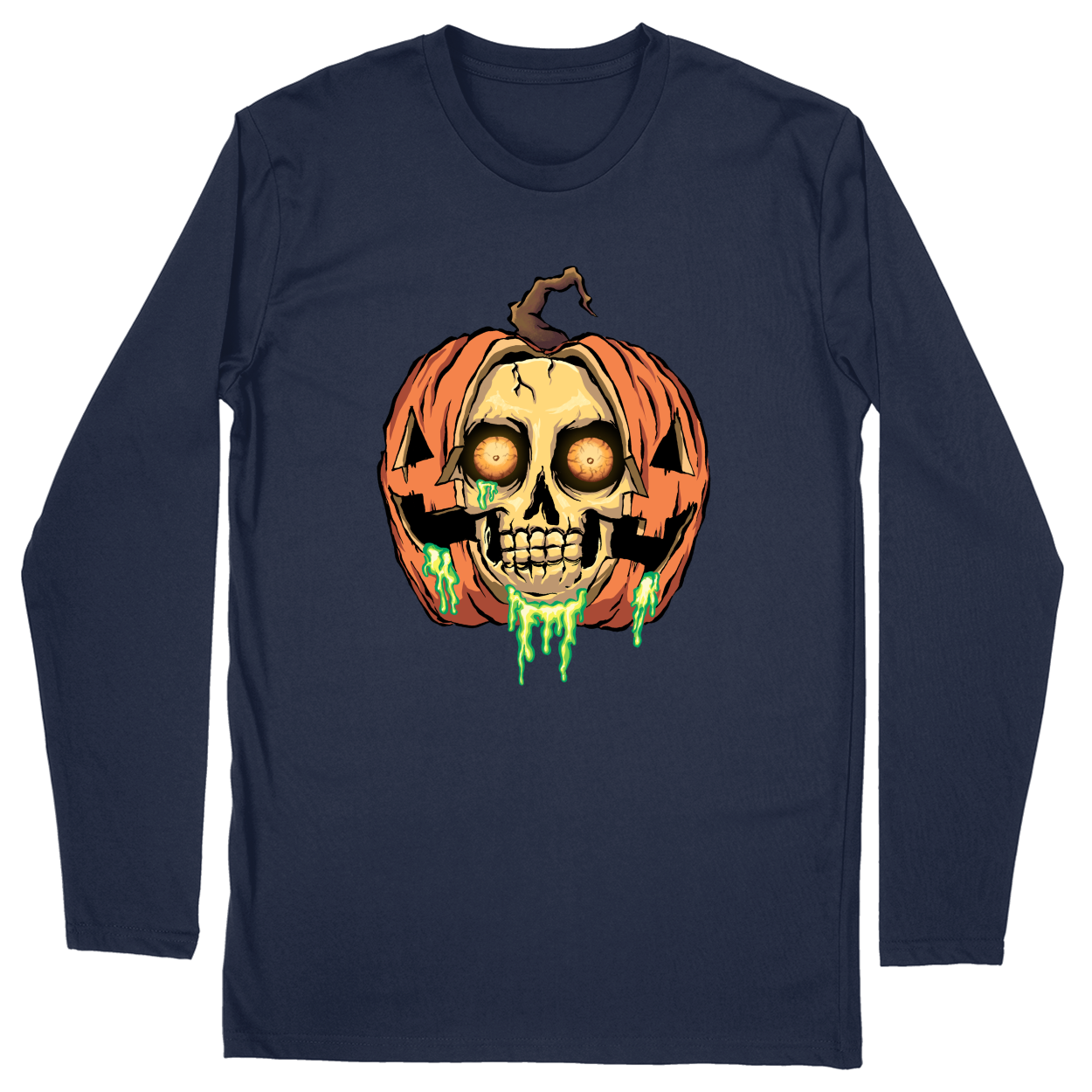 Long Sleeve Unisex T-shirt - Navy - front